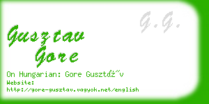 gusztav gore business card